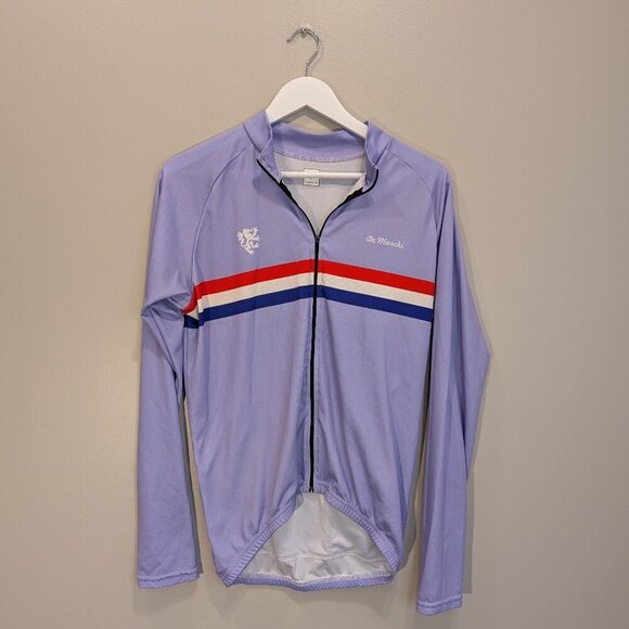 De Marchi Cycling Jersey Womens Full Zip Athletic Biking Gear - Size XL - Picture 1 of 8